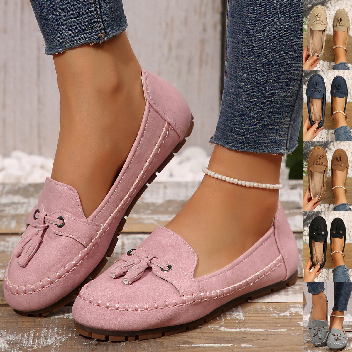 Mocassins à bout rond