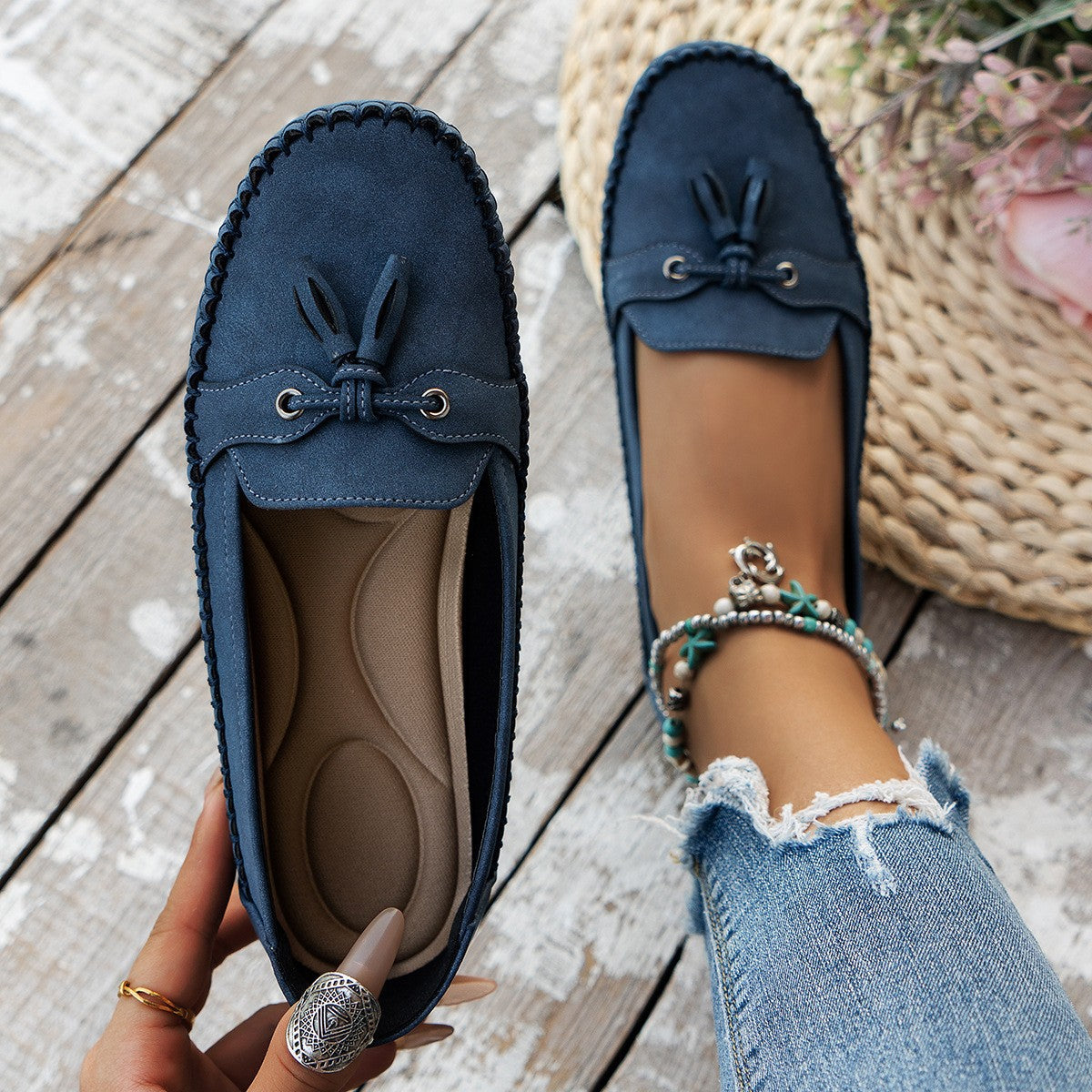 Mocassins à bout rond