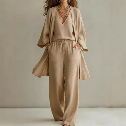 3 Pièces Uni – Gilet Col V